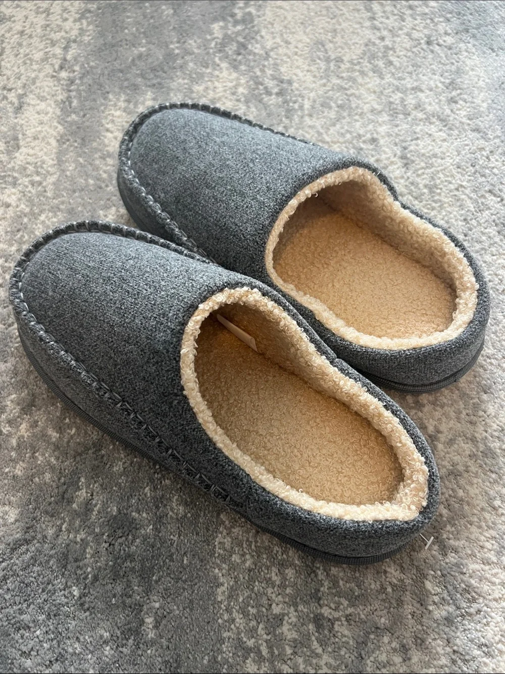 Cozy Gray Slip-On Slippers